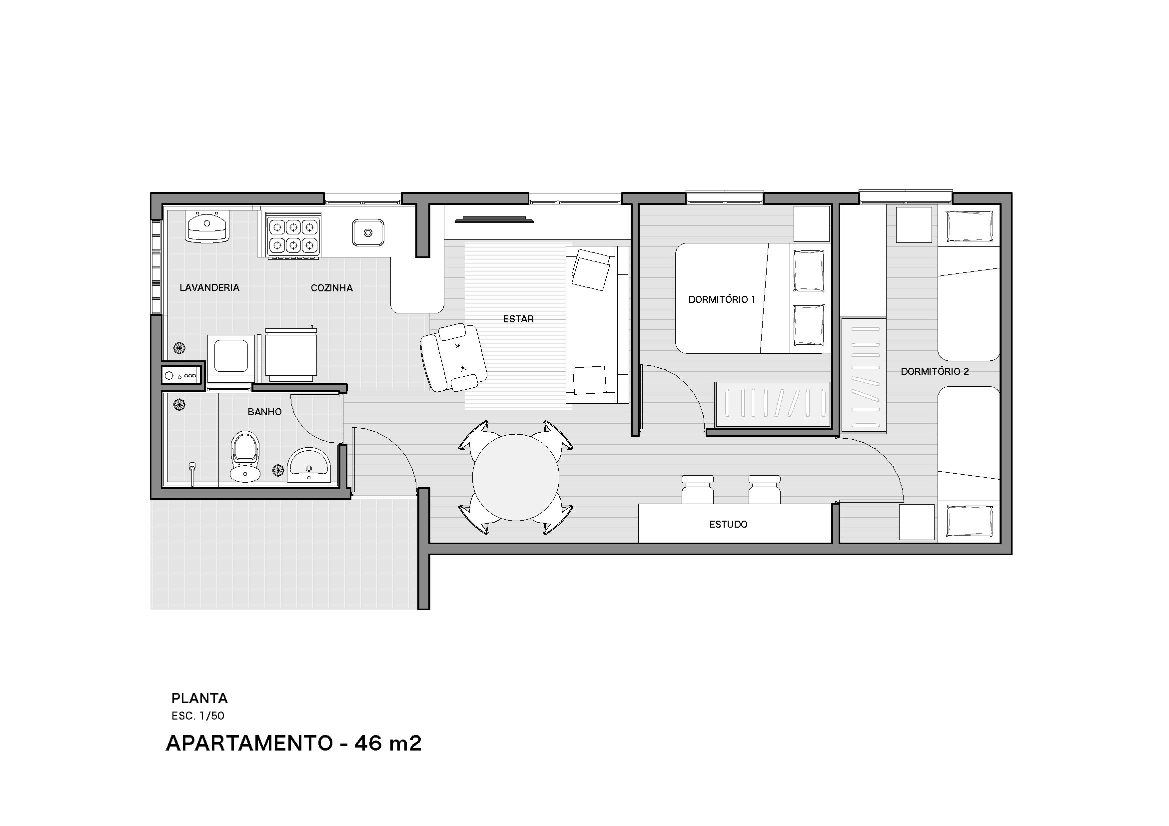 PessoaArquitetos_Sapé_Apto 46m2